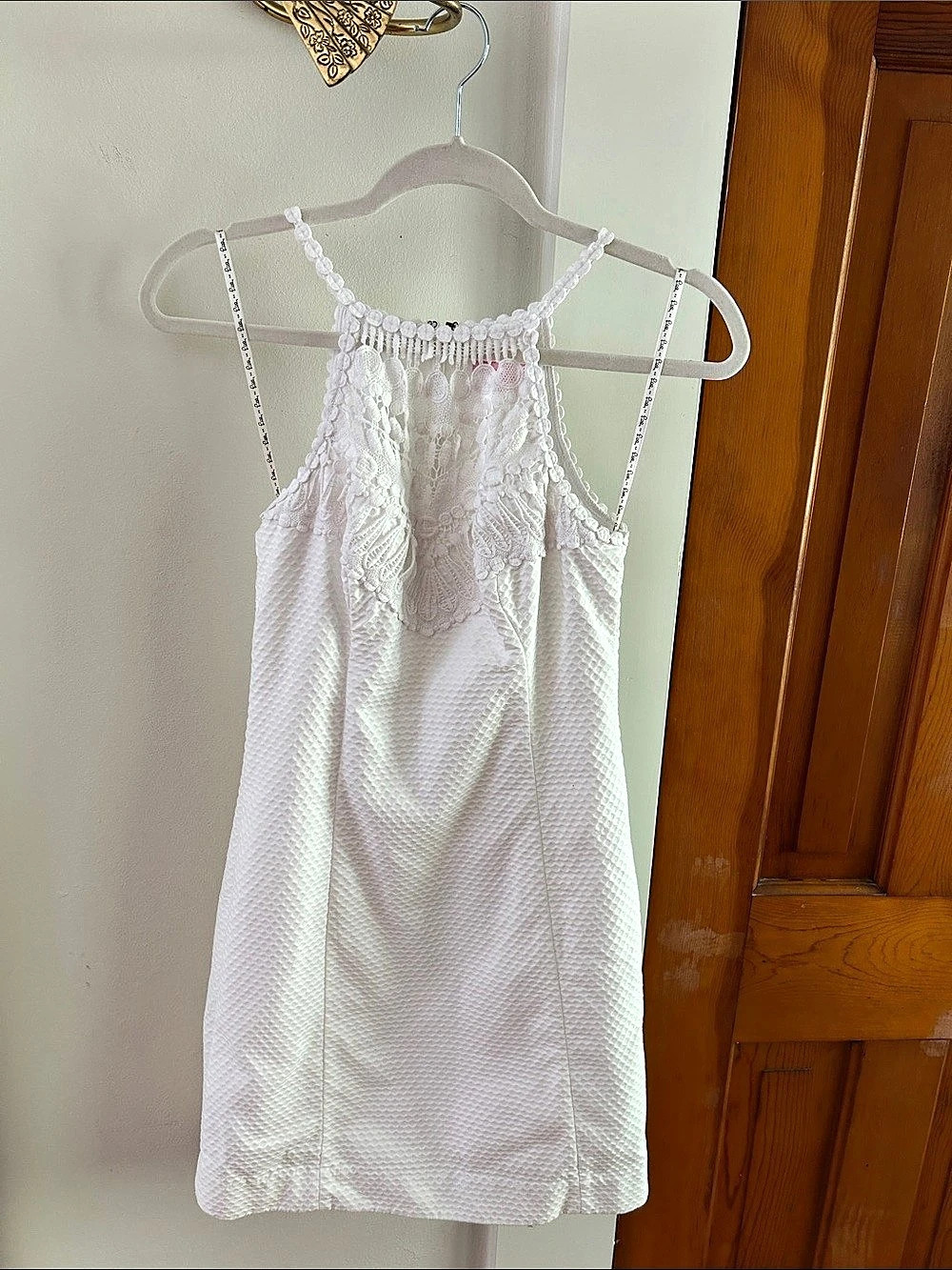 Lilly Pulitzer White Lace Neck Tank Top Size Sz 0